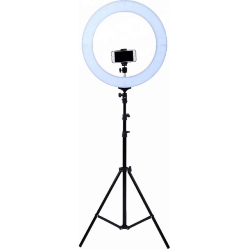 YQ-460B Φωτογραφικό Φωτιστικό Δαχτυλίδι Ring Fill Light 46cm Με Μεγάλο Τρίποδο Ύψους Έως 1,80 CM