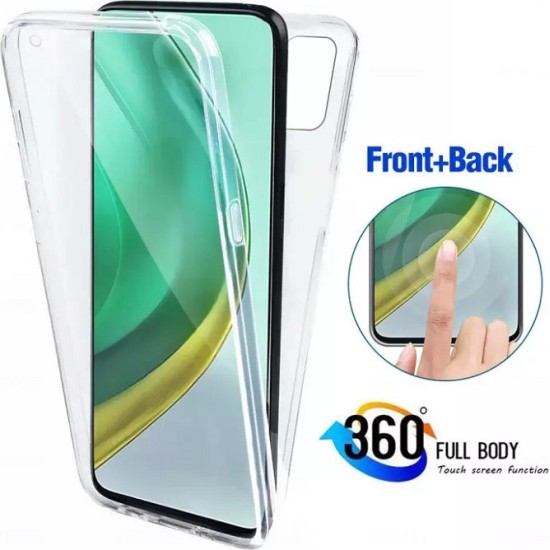 Xiaomi Poco M3 360 Degree Full Body Case With Hard Back Cover Transparent (oem)