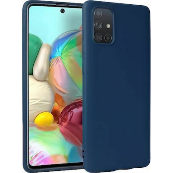 Oem Θήκη Σιλικόνης Matt Για Realme 7i Σκούρο Μπλε