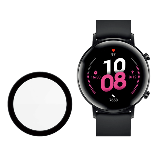 Tempered Glass 2.5D 0.3mm for Huawei Watch GT2 46mm ΜΑΥΡΟ