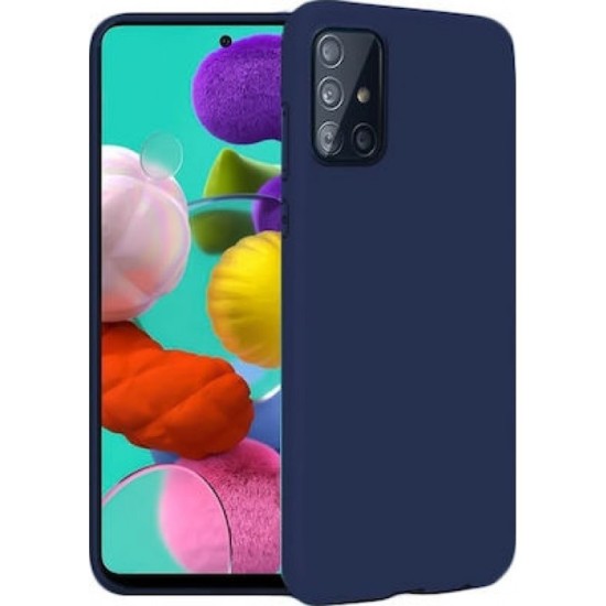 ΘΗΚΗ ΠΛΑΤΗΣ ΣΙΛΙΚΟΝΗΣ ΓΙΑ SAMSUNG A22 4G - ΧΡΩΜΑ: ΣΚΟΥΡΟ ΜΠΛΕ