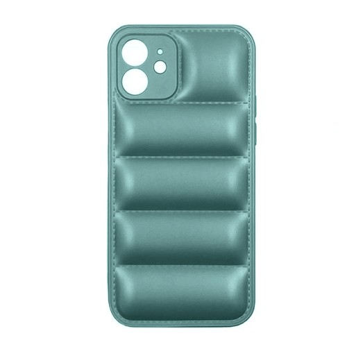 Θήκη για iPhone 11 -Puffer Jacket Back Cover Δερματίνης Γαλάζιο με προστασία για κάμερα (oem)