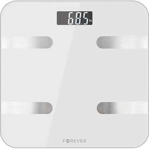 Forever Bluetooth Smart AS-100 Ζυγαριά με Λιπομετρητή & Bluetooth σε Λευκό χρώμα