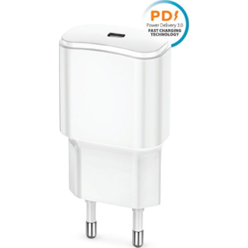 Forever USB-C Wall Adapter 20W Λευκό (TC-01) Forever USB-C Wall Adapter 20W Λευκό (TC-01)