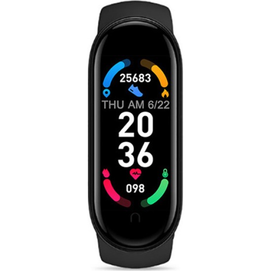 M6 Smart Band με Παλμογράφο Μαύρο