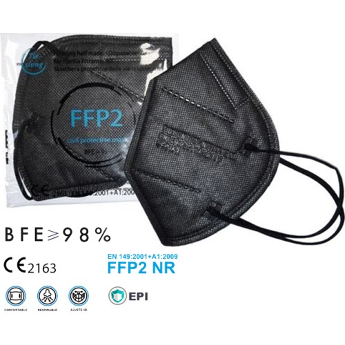 FFP2 Civil Protective Mask BFE >98% Μαύρο 20τμχ FFP2 Civil Protective Mask BFE >98% Μαύρο 20τμχ