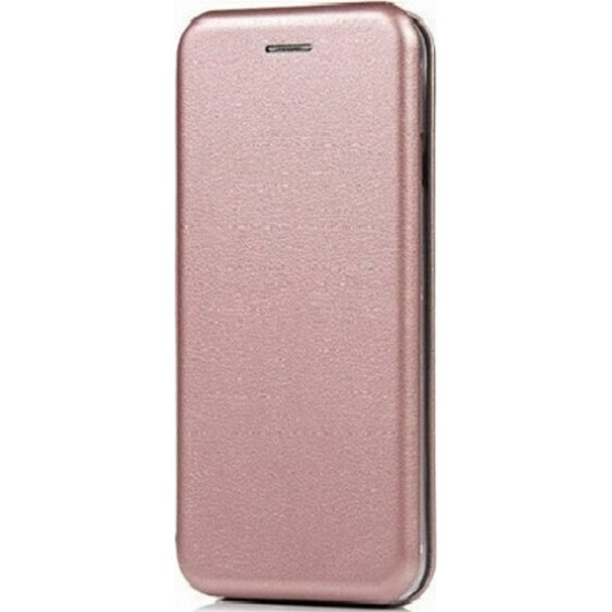 Μαγνητική Θήκη Flip Curved Elegance για Xiaomi Redmi 10 - Ροζ Χρυσό