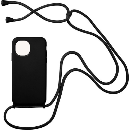 My Colors Carryhang Liquid Back Cover Σιλικόνης με Λουράκι Μαύρο (Mi 11T)