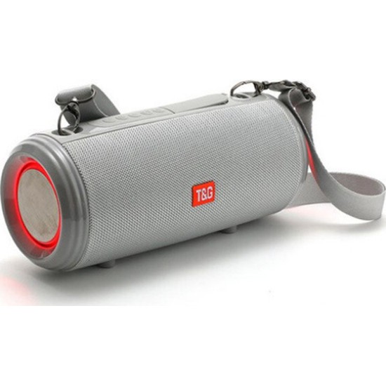 T&G TG537 Αδιάβροχο Ηχείο Bluetooth 10W με Ραδιόφωνο και 2 ώρες Λειτουργίας Silver