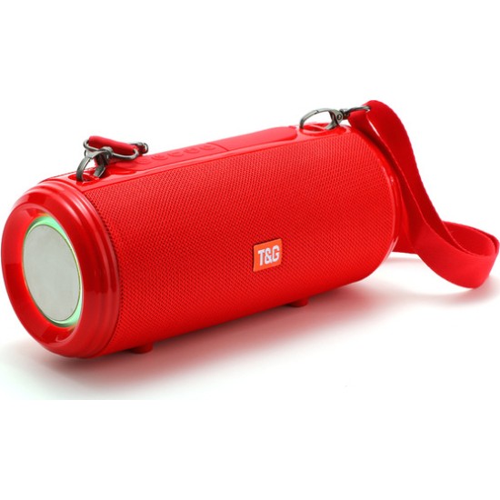 T&G TG537 Αδιάβροχο Ηχείο Bluetooth 10W με Ραδιόφωνο και 2 ώρες Λειτουργίας Κόκκινο