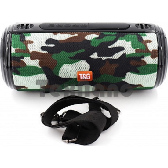 T&G TG537 Αδιάβροχο Ηχείο Bluetooth 10W με Ραδιόφωνο και 2 ώρες Λειτουργίας Πράσινο