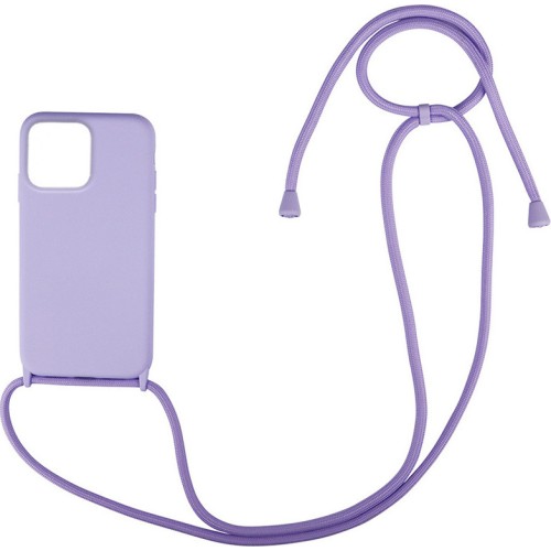 My Colors CarryHang Back Cover Σιλικόνης με Λουράκι Λιλά (iPhone 13 Pro)