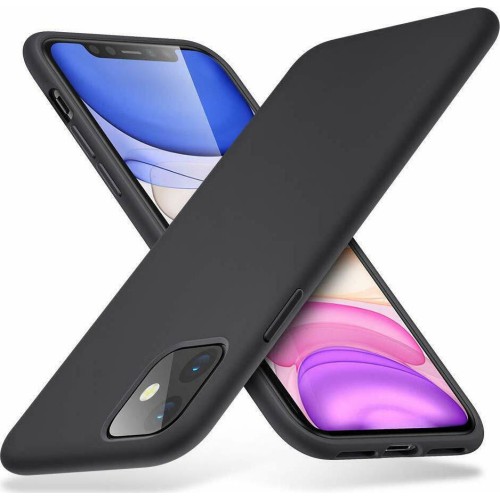 Matt Back Cover Σιλικόνης Μαύρο (iPhone 13 Pro)