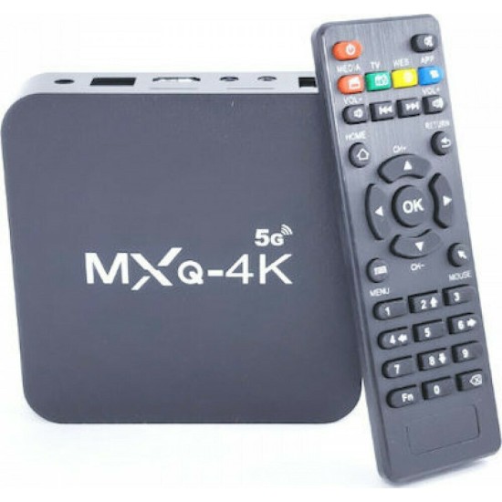 TV Box MXQ 4K 5G 4K UHD με WiFi USB 2.0 4GB RAM και 128GB Αποθηκευτικό Χώρο με Λειτουργικό Android 10.1 TV Box MXQ 4K 5G 4K UHD με WiFi USB 2.0 4GB RAM και 128GB Αποθηκευτικό Χώρο με Λειτουργικό Android 10.1