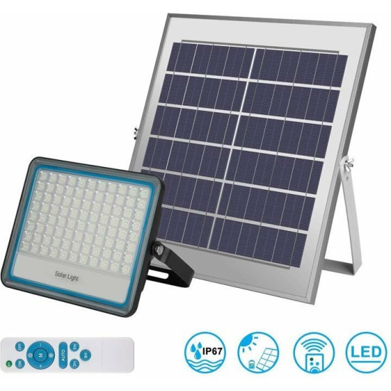 Στεγανός Ηλιακός Προβολέας IP67 Ισχύος 120W με Τηλεχειριστήριο FO-58120