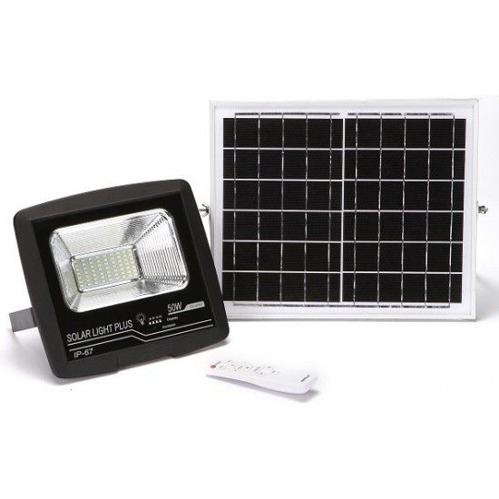 Gd Plus GD-8550 Στεγανός Ηλιακός Προβολέας IP67 Ισχύος 50W με Ψυχρό Λευκό Φως 11763