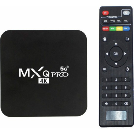 TV Box MXQ Pro 4K 5G 4K UHD με WiFi USB 2.0 8GB RAM και 64GB Αποθηκευτικό Χώρο με Λειτουργικό Android 11.0