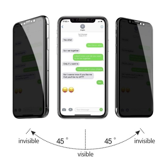 Privacy Full Glue Tempered Glass 9H Προστασία Οθόνης iPhone 13 Mini
