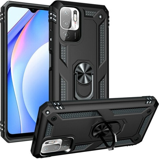 Xiaomi Redmi Note 10 5G / Poco M3 Pro 5G Hybrid Shockproof Armor Case Stand Metal Ring and Car Mount Holder Black (oem) Xiaomi Redmi Note 10 5G / Poco M3 Pro 5G Hybrid Shockproof Armor Case Stand Metal Ring and Car Mount Holder Black (oem)