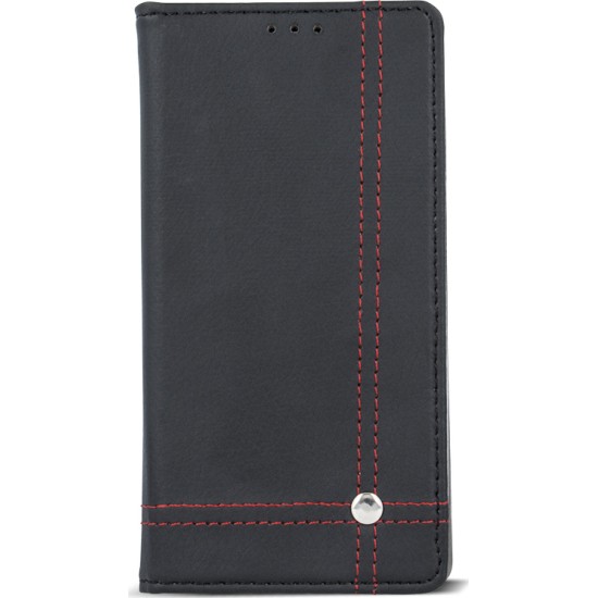 Smart Focus cover for Samsung J3 2016 J320 black with red thread