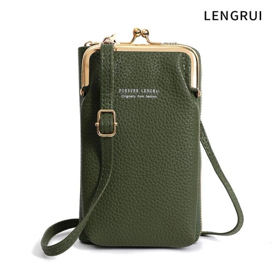 Forever Lengrui Women's Crossbody Phone Bag Green