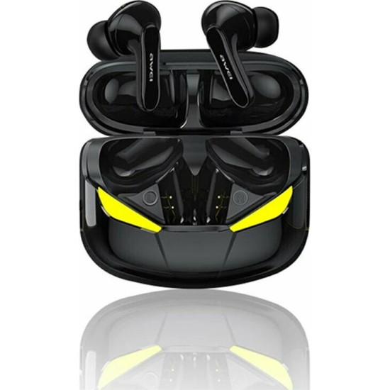 Awei T35 In-ear Bluetooth Handsfree Ακουστικά με Αντοχή στον Ιδρώτα και Θήκη Φόρτισης Μαύρα
