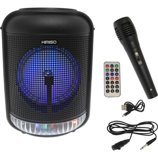 Σύστημα Karaoke με Ενσύρματα Μικρόφωνα Kimiso QS-3602 800W σε Μαύρο Χρώμα