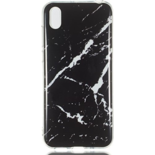 Θήκη Σιλικόνης TPU για Huawei Y5 2018 / Y5 Prime 2018 - Μαύρο Μάρμαρο