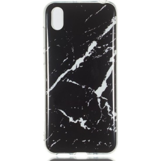 Θήκη Σιλικόνης TPU για Huawei Y5 2018 / Y5 Prime 2018 - Μαύρο Μάρμαρο