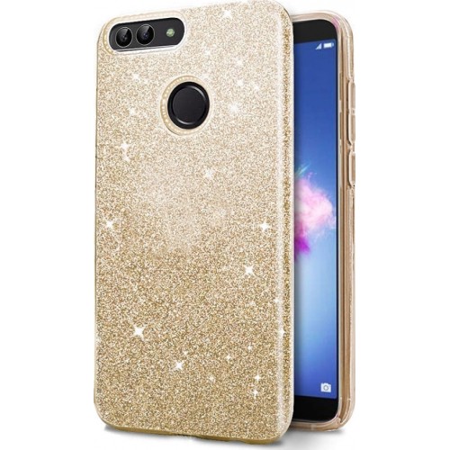 Glitter Back Cover Σιλικόνης Χρυσό (HUAWEI Y6 2018 / Y6 PRIME 2018)