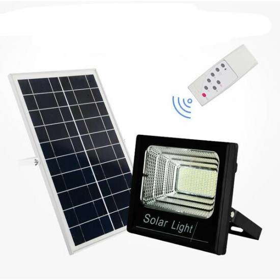 Στεγανός Ηλιακός Προβολέας IP67 Ισχύος 200W με Τηλεχειριστήριο σε Μαύρο χρώμα GD-8200L
