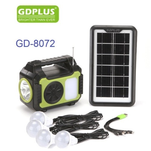 GDPlus GD-8072 Ηλιακό Σύστημα Φωτισμού με 4 Λάμπες / Πλεξούδα Φόρτισης USB και Ραδιόφωνο GDPlus GD-8072 Ηλιακό Σύστημα Φωτισμού με 4 Λάμπες / Πλεξούδα Φόρτισης USB και Ραδιόφωνο