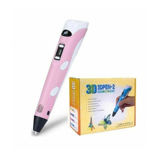 3D Pen με Led Οθόνη PINK 475891 για 3+ Ετών (Διάφορα Σχέδια) 1τμχ 3D Pen με Led Οθόνη PINK 475891 για 3+ Ετών (Διάφορα Σχέδια) 1τμχ