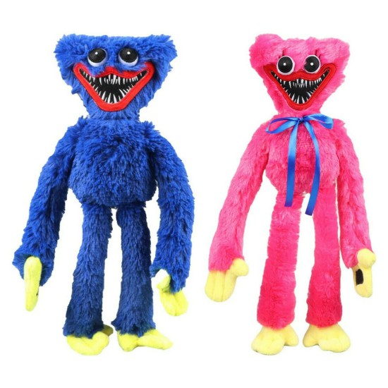 Σετ 2 Λούτρινα Huggy Wuggy Blue pink Λούτρινο Μπλε Ροζ 40cm