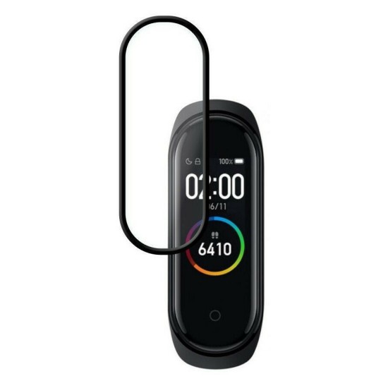 Τζαμάκι Προστασίας Full Glue για Xiaomi Mi Band 6 Black ! ΟΕΜ