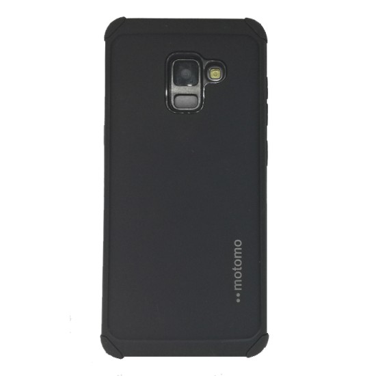 Motomo Back Cover Πλαστικό Ανθεκτική Μαύρο (Galaxy A5 2018/ A8 2018)