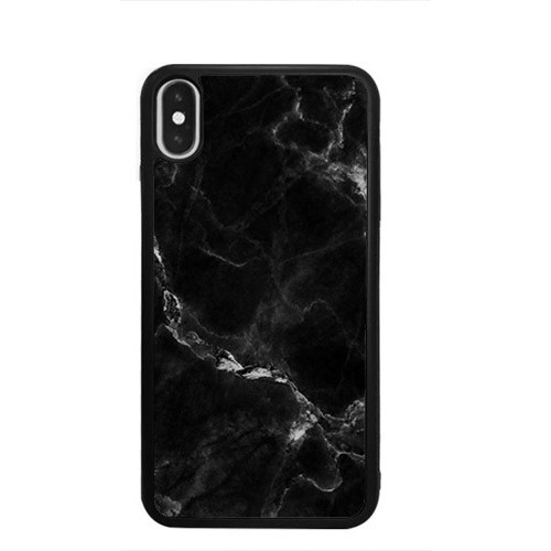  Marble Back Cover Μαύρο (iPhone XR)