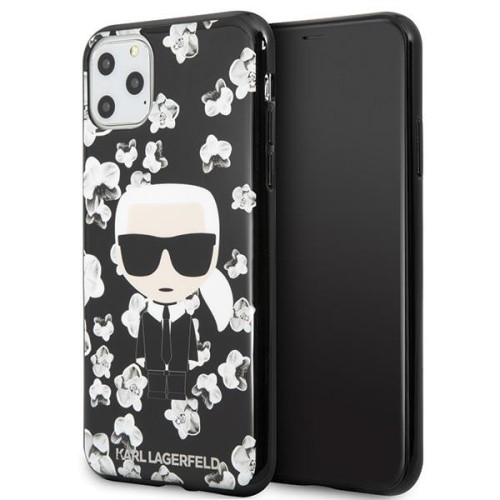 Karl Lagerfeld KLHCN65FLFBBK iPhone 11 Pro Max black / black Flower Ikonik Karl