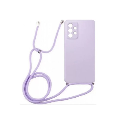 OEM Colored Silicone Cord Case Για Samsung Galaxy A13 4G με Κορδόνι Back Cover - Μωβ