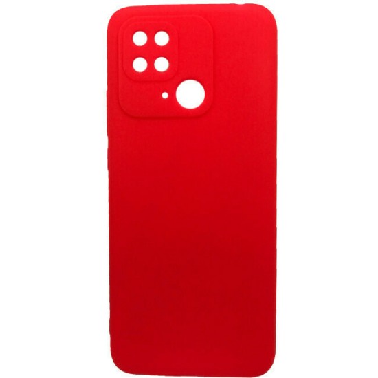 Θήκη Σιλικόνης Πλάτης για Xiaomi Redmi 10C Κόκκινο ΟΕΜ