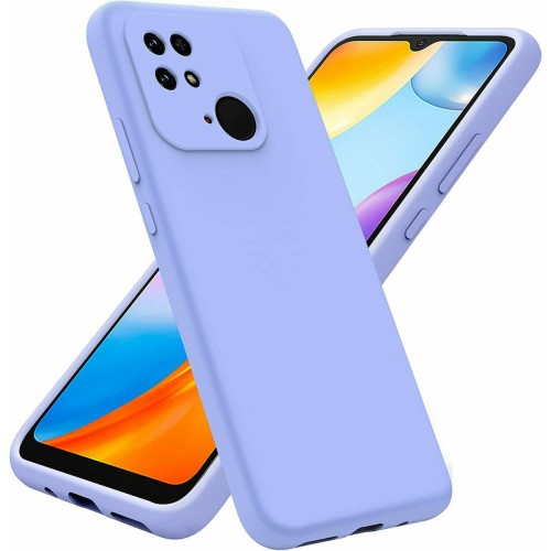 Xiaomi Redmi 10C - Soft Touch Silicone Cover with Camera Protection Purple (oem) Xiaomi Redmi 10C - Soft Touch Silicone Cover with Camera Protection Purple (oem)