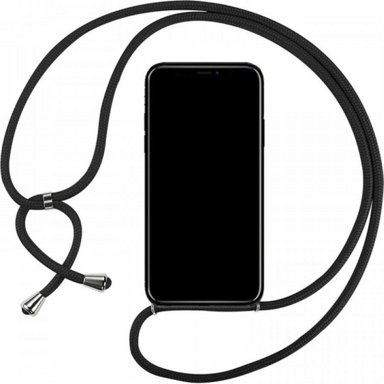 Back Cover Σιλικόνης με Λουράκι για Samsung Galaxy A32 5G Black ! ΟΕΜ