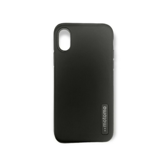 Motomo Tough Armor Back Cover Σιλικόνης Ανθεκτική Μαύρο (iPhone X / Xs)