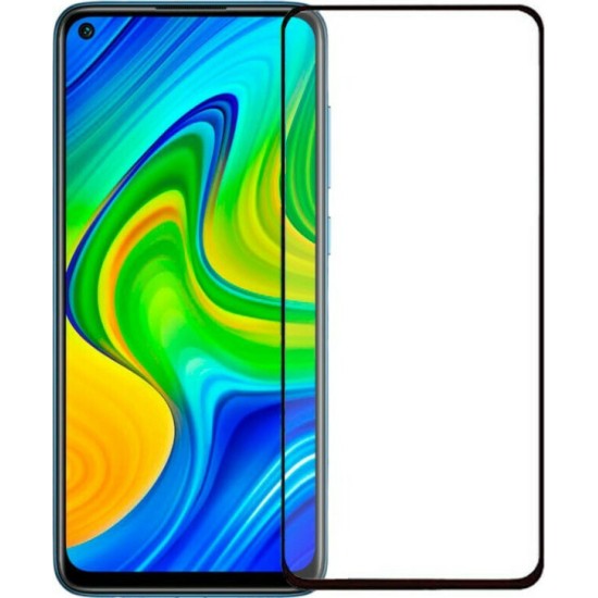 FULL COVER TEMPERED GLASS FOR XIAOMI REDMI NOTE 9T / REDMI NOTE 9 5G - BLACK