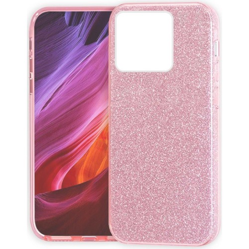 Xiaomi Redmi 10C TPU Silicone Back Cover Case Glitter Pink with Strass (oem)