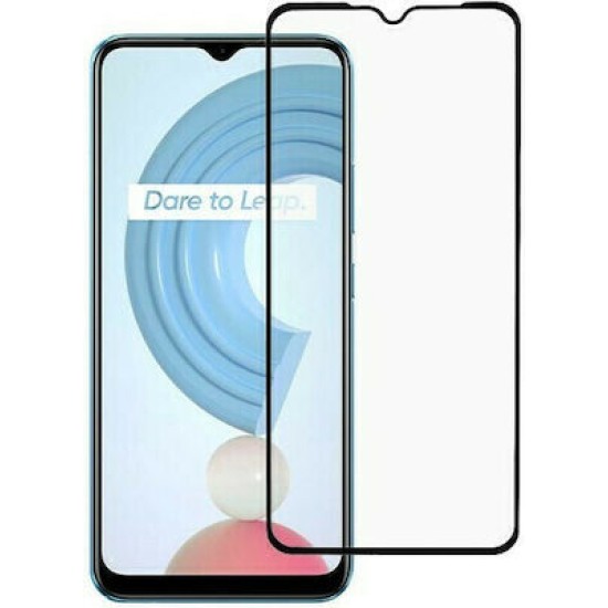 Full Glue Full Face Tempered Glass Μαύρο (Realme C21Y / C25Y)