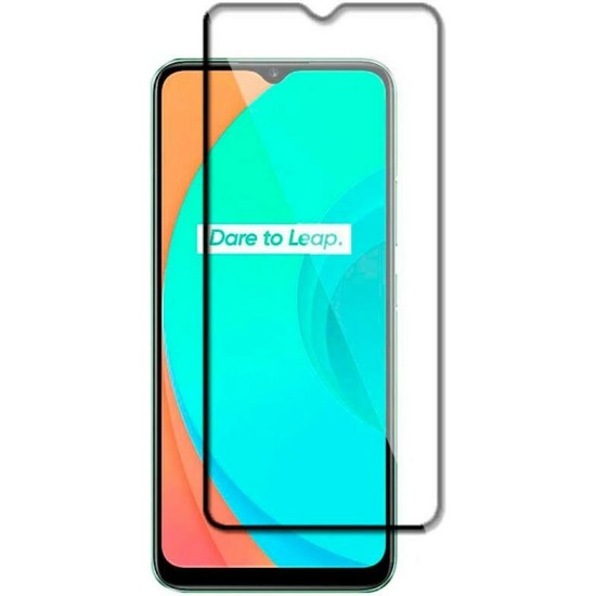 Full Glue Full Face Tempered Glass Μαύρο (Realme C11)