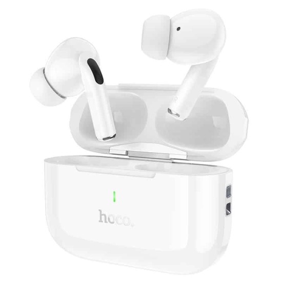 Hoco EW59 In-ear Bluetooth Handsfree Ακουστικά με Θήκη Φόρτισης Λευκά