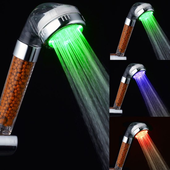 Τηλέφωνο Ντουζιέρας Spa Με Φωτισμό LED Και Φίλτρο Αρνητικών Ιόντων