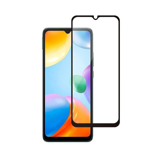 Full Cover Προστασία Οθόνης Tempered Glass 9H για Xiaomi Redmi 12C - Μαύρο